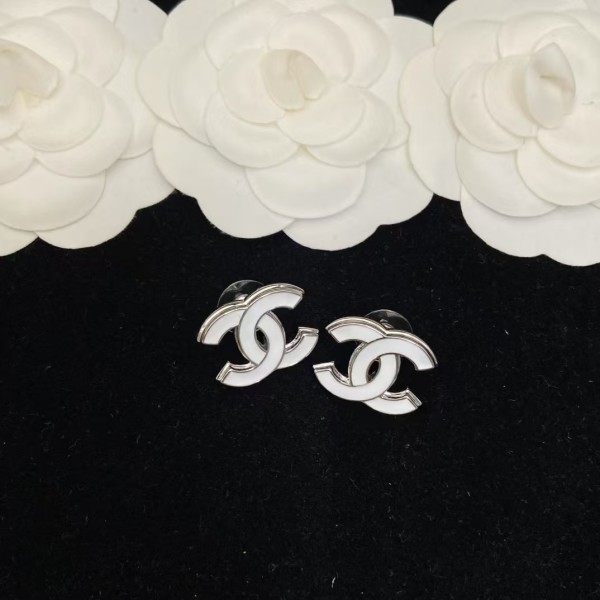 Classic brand Chanel earrings New Double C Enamel Earrings factory direct sales free shipping