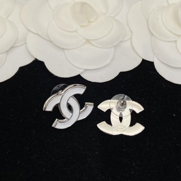 Classic brand Chanel earrings New Double C Enamel Earrings factory direct sales free shipping