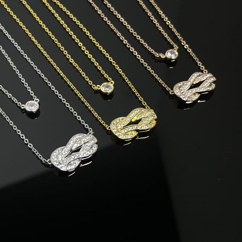 Light luxury brand FRED New Starry Sky 8-Character Double Layer Necklace Factory Direct Sales Free Shipping