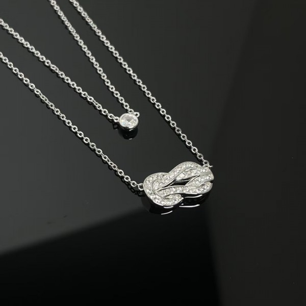 Light luxury brand FRED New Starry Sky 8-Character Double Layer Necklace Factory Direct Sales Free Shipping