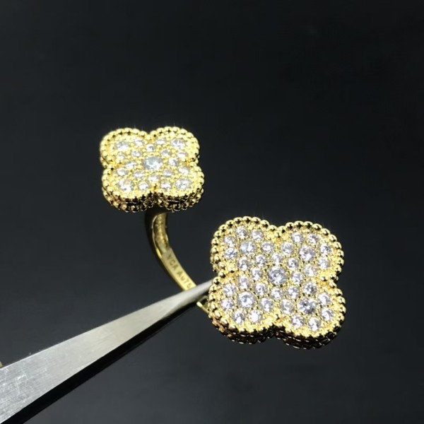 Classic brand Van Cleef&Arpels New Starry Sky Two Flower Ring factory direct sales free shipping