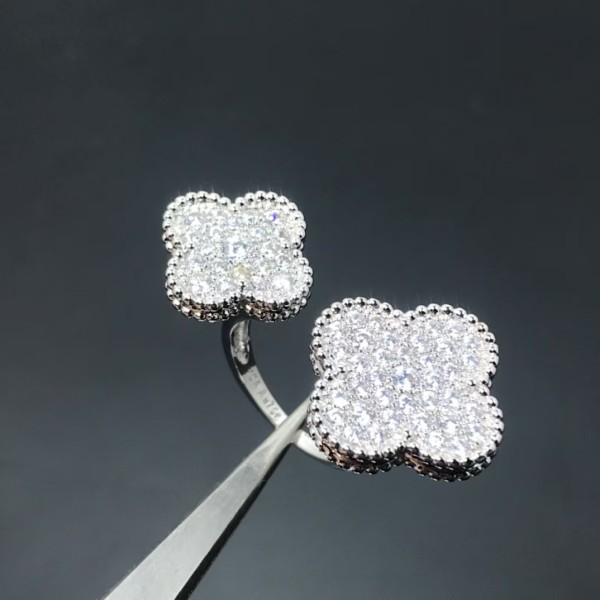 Classic brand Van Cleef&Arpels New Starry Sky Two Flower Ring factory direct sales free shipping
