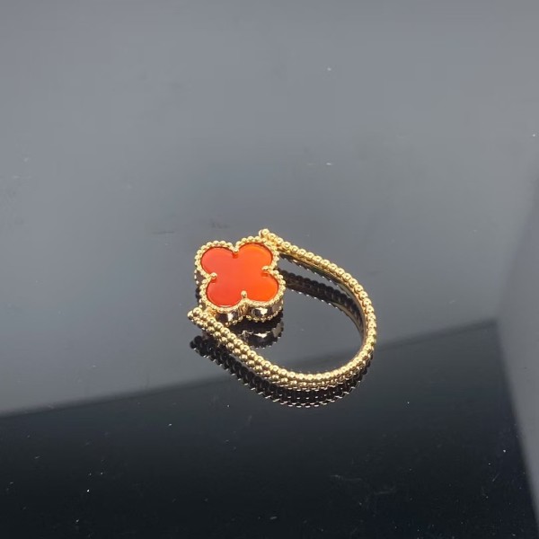 Classic brand Van Cleef&Arpels New Rotating Clover Ring factory direct sales free shipping