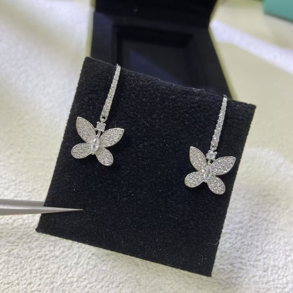 Classic brand graff New high-quality full diamond butterfly earrings Factory Direct Sales with Free Shipping