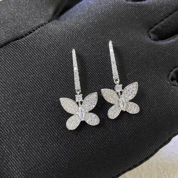 Classic brand graff New high-quality full diamond butterfly earrings Factory Direct Sales with Free Shipping 