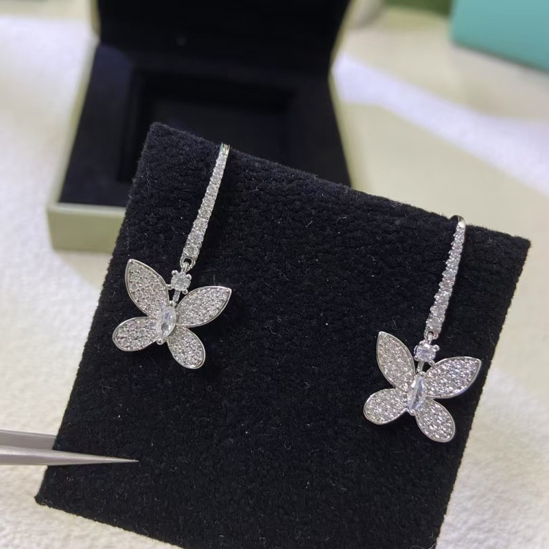 Classic brand graff New high-quality full diamond butterfly earrings Factory Direct Sales with Free Shipping