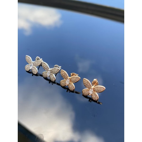 Classic brand graff New high-quality butterfly full diamond earrings Factory Direct Sales with Free Shipping