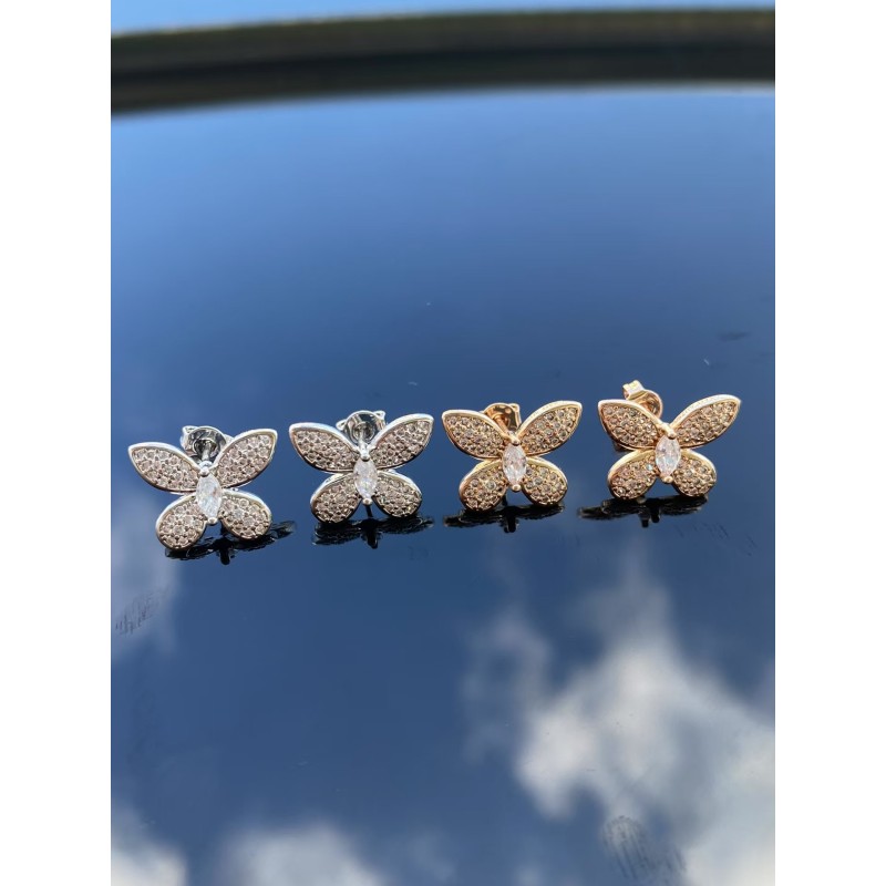 Classic brand graff New high-quality butterfly full diamond earrings Factory Direct Sales with Free Shipping
