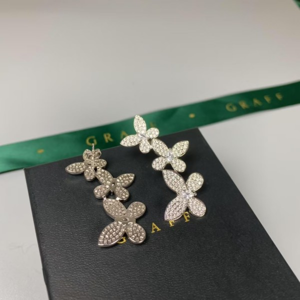 Classic brand graff New high-quality butterfly studded diamond earrings Factory Direct Sales with Free Shipping