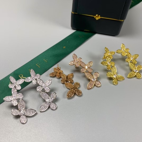 Classic brand graff New high-quality butterfly studded diamond earrings Factory Direct Sales with Free Shipping