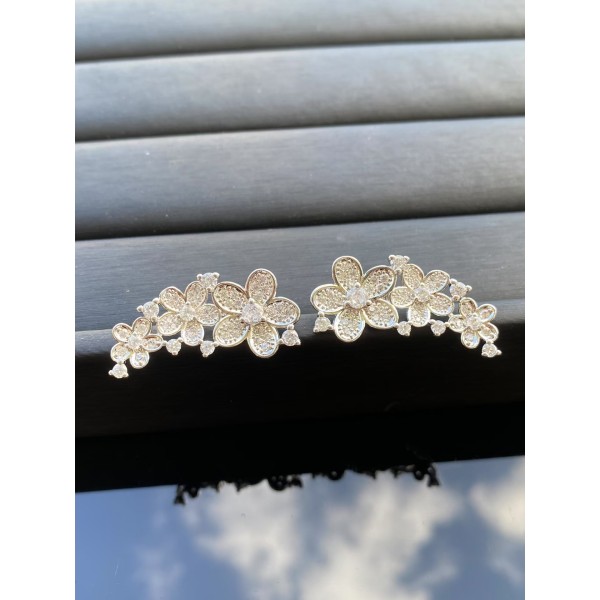 Classic brand graff New high-quality floral full diamond earrings Factory Direct Sales with Free Shipping 
