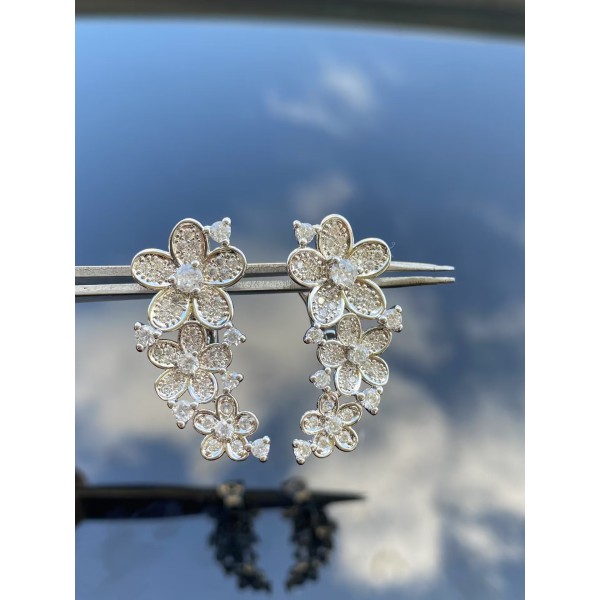 Classic brand graff New high-quality floral full diamond earrings Factory Direct Sales with Free Shipping
