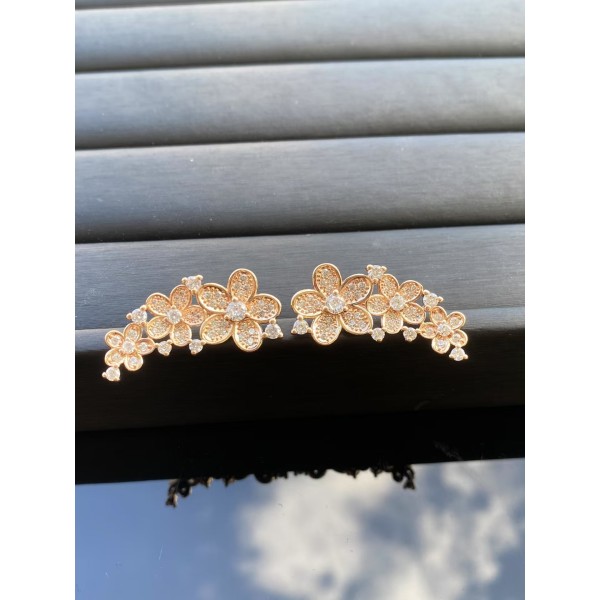 Classic brand graff New high-quality floral full diamond earrings Factory Direct Sales with Free Shipping