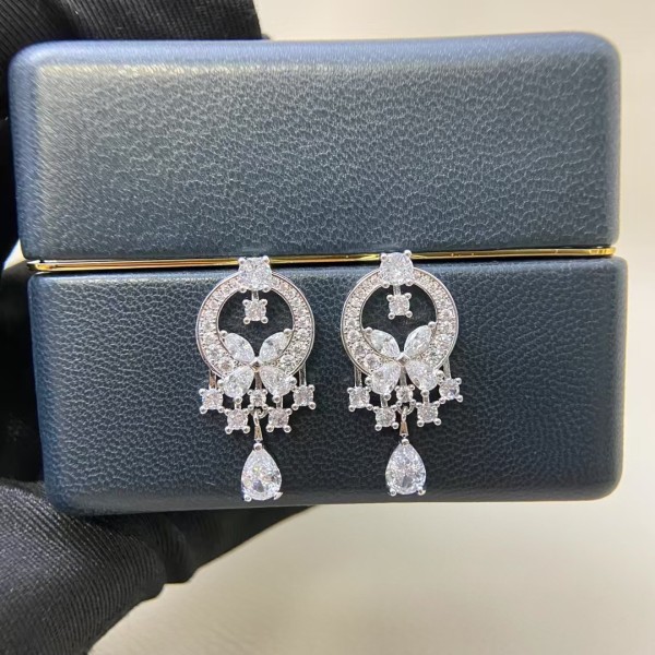 Classic brand graff New colored tassel butterfly earrings Factory Direct Sales with Free Shipping