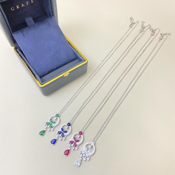 Classic brand graff New Colorful Butterfly Necklace factory direct sales free shipping 
