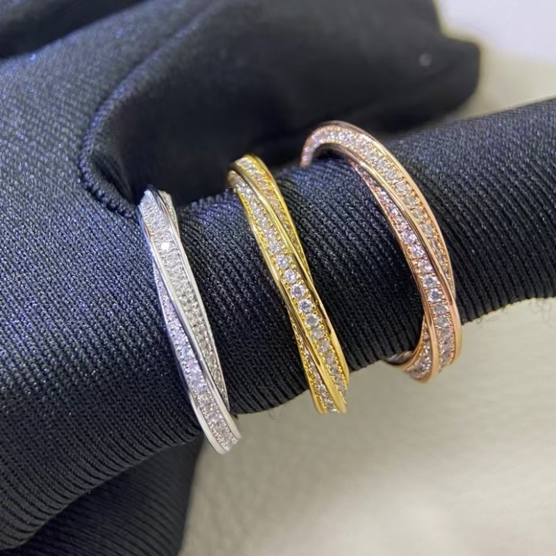 Classic brand graff New Full Diamond Twisted Rope Ring Factory Direct Sales with Free Shipping