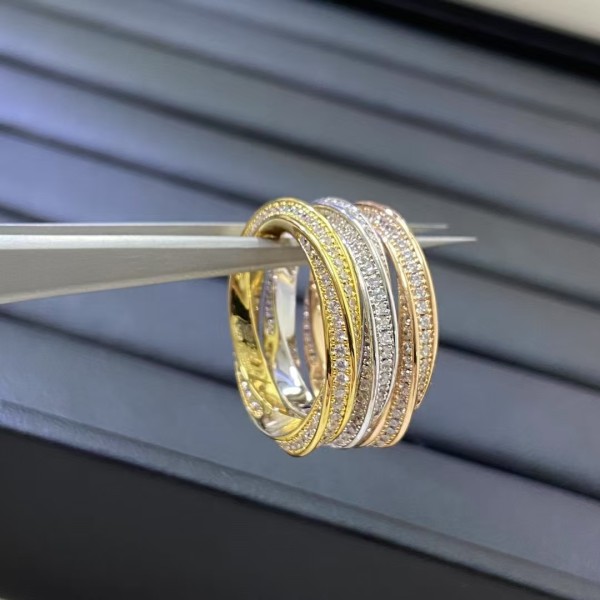 Classic brand graff New Full Diamond Twisted Rope Ring Factory Direct Sales with Free Shipping